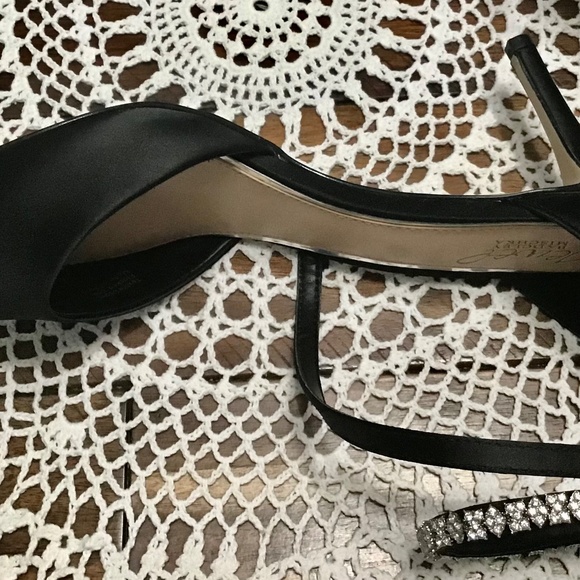 Jewel Badgley Mischka Alaia Pointed-Toe Kitten Heel~Black~Size 8.5 - Picture 11 of 16